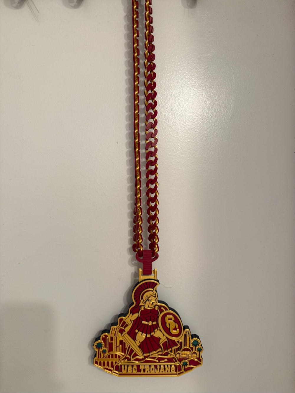 USC Trojans Red and Gold Pendant Necklace